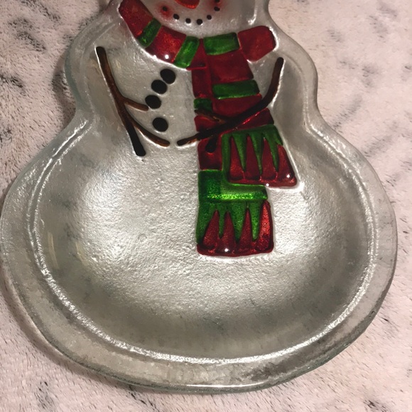 Beautiful glass ⛄️ tray 🎄⛄️😊🎄⛄️❄️💝😍 - Picture 3 of 7